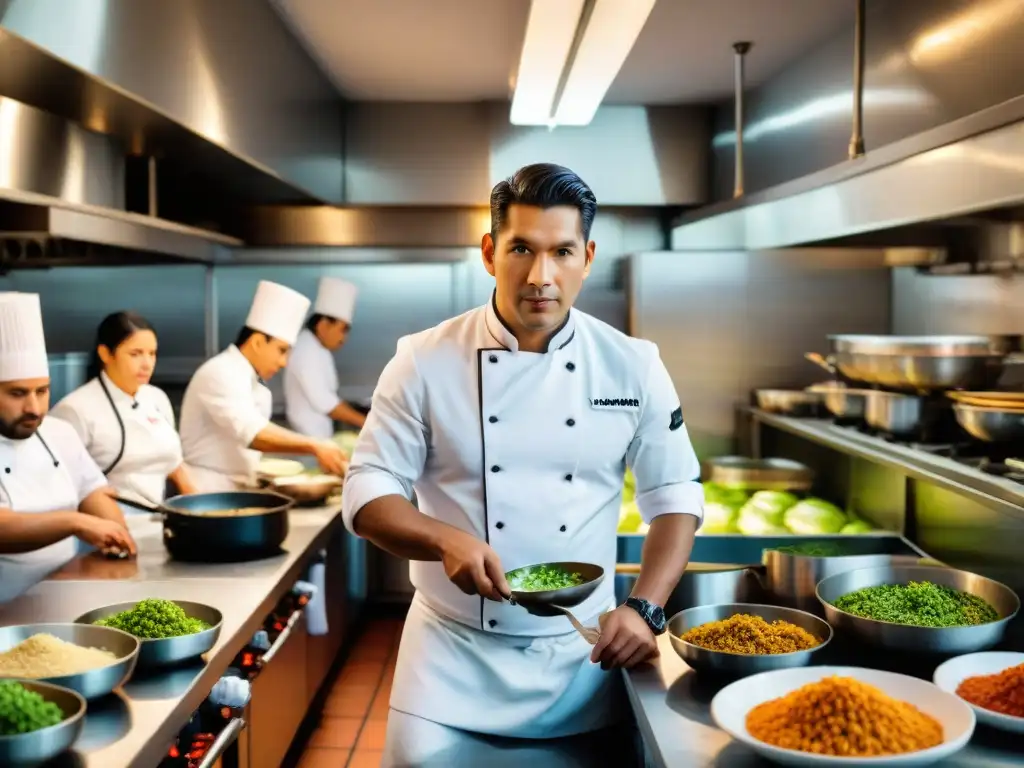 Gastón Acurio lidera su equipo en la cocina peruana mundial, transmitiendo pasión y creatividad