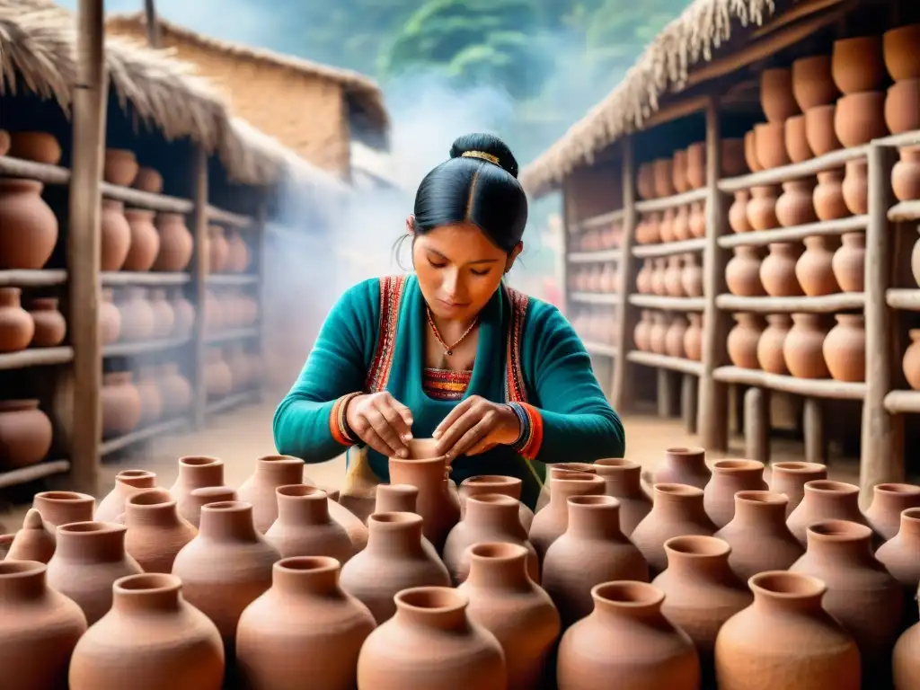 Una animada chichería peruana con fermentación ancestral