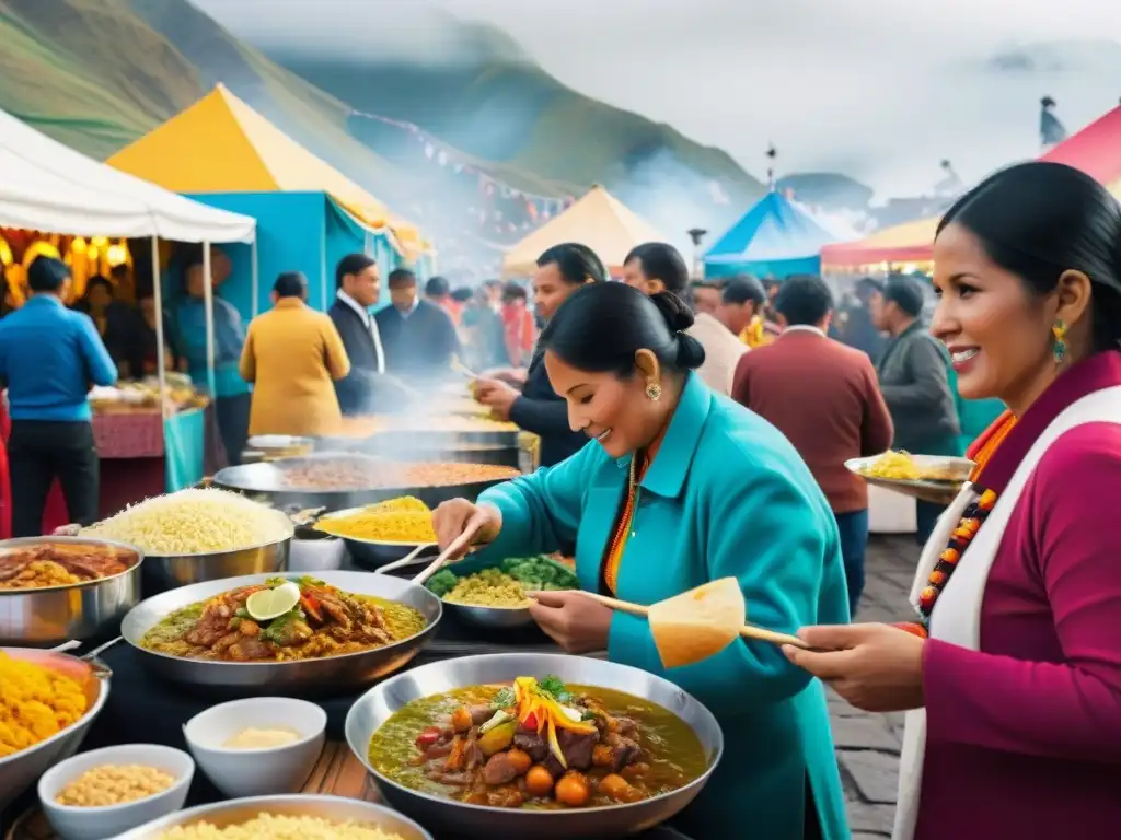 Un animado festival gastronómico en Lima con delicias peruanas y música andina