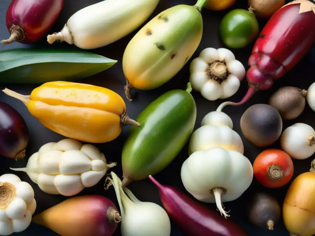 Una apilada vibrante de ollucos recién cosechados, resaltando su belleza natural