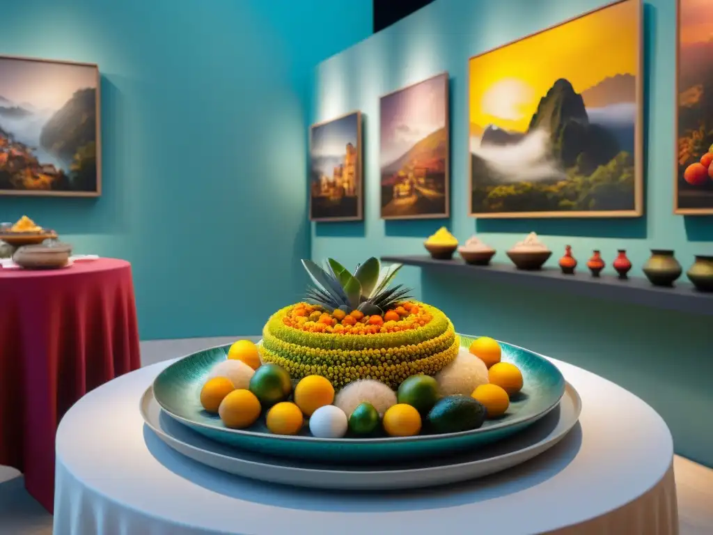 Exposición gastronomía peruana y artes visuales: vibrante muestra de platos y obras inspiradas en la cultura peruana