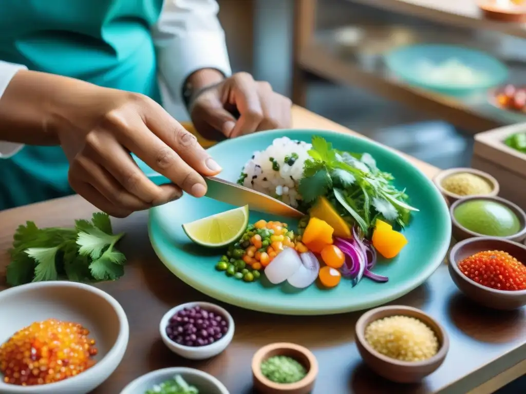 Un artesano peruano crea accesorios inspirados en ingredientes peruanos con metales preciosos y piedras, reflejando creatividad y destreza