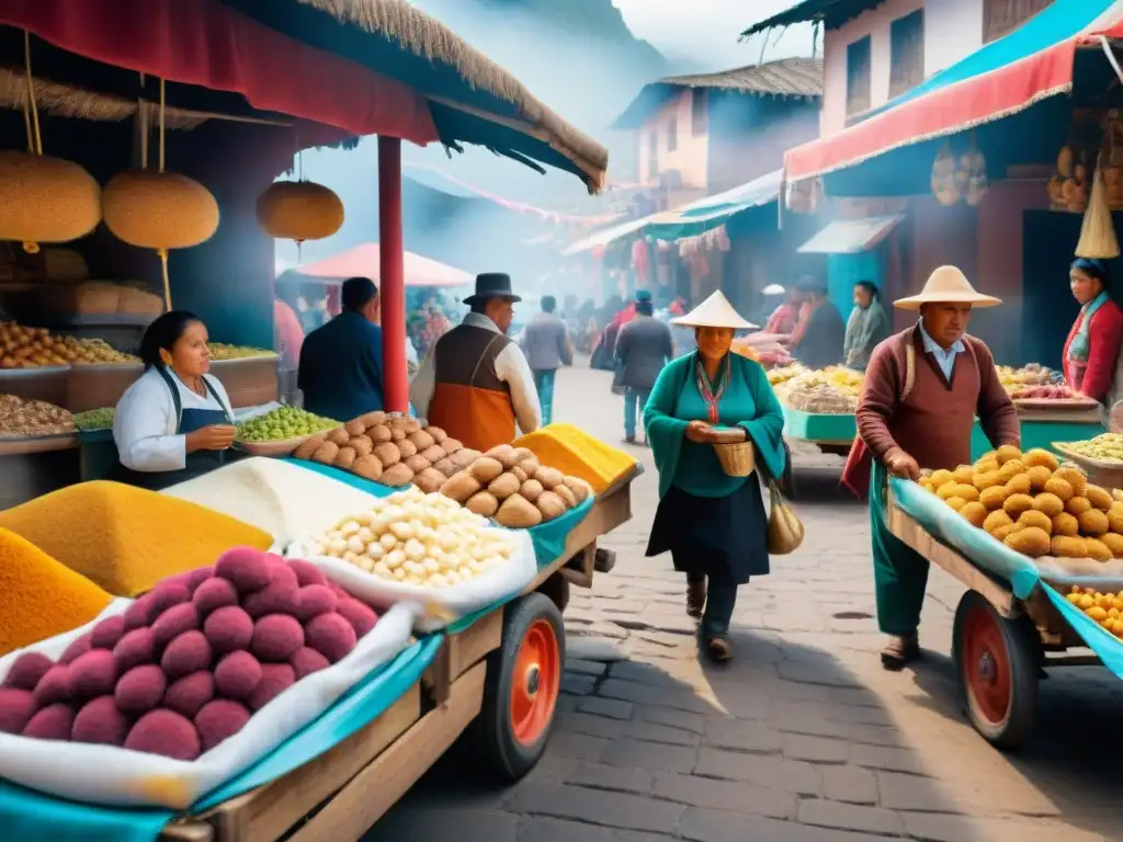 Disfruta de la autenticidad y riqueza cultural en un mercado peruano con postres tradicionales peruanos deliciosos