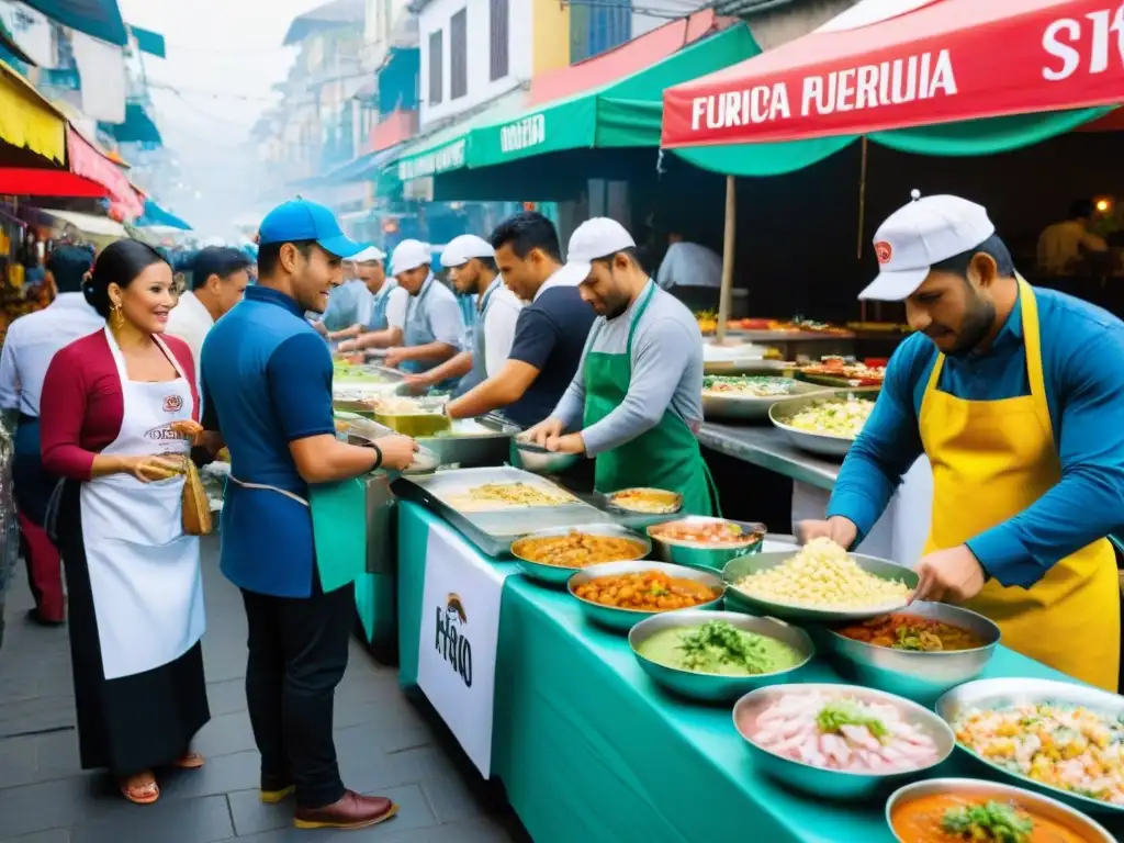 Calles bulliciosas de Lima, Perú, donde startups revolucionan comida callejera peruana