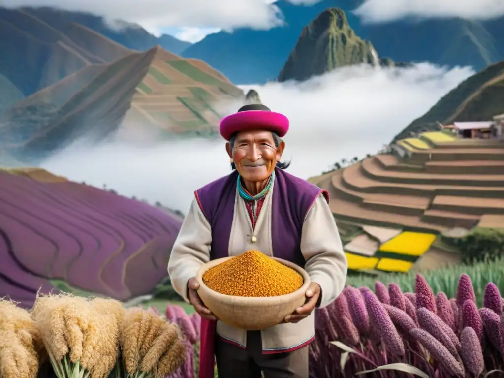 Un campesino andino con ingredientes autóctonos destaca la gastronomía peruana