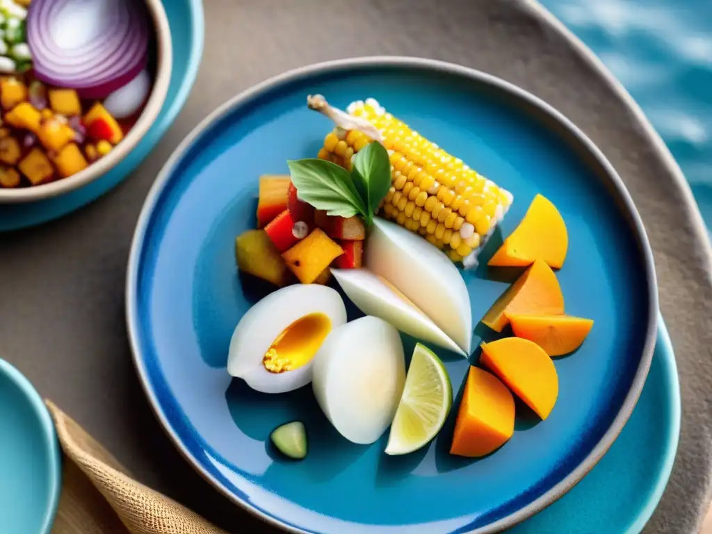 Deléitate con un ceviche peruano frente al mar en Piura, resaltando la cocina costeña