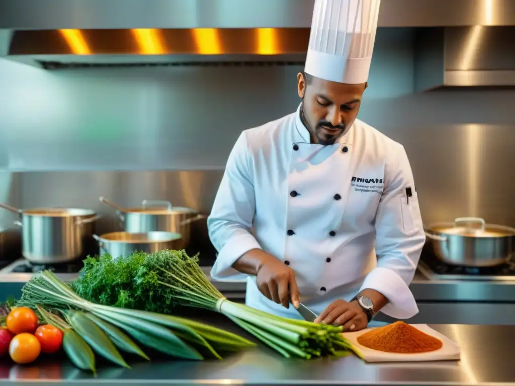 Un chef afroperuano en cocina moderna fusiona ingredientes tradicionales con técnicas contemporáneas