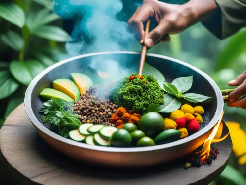 Un chef peruano de la Amazonía prepara un plato con ingredientes exóticos