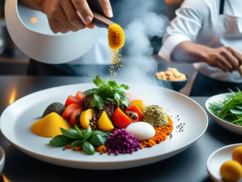 Un chef peruano destaca en la cocina, fusionando ingredientes y técnicas innovadoras