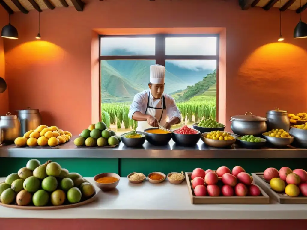 Un chef peruano preparando deliciosos platillos de guayaba