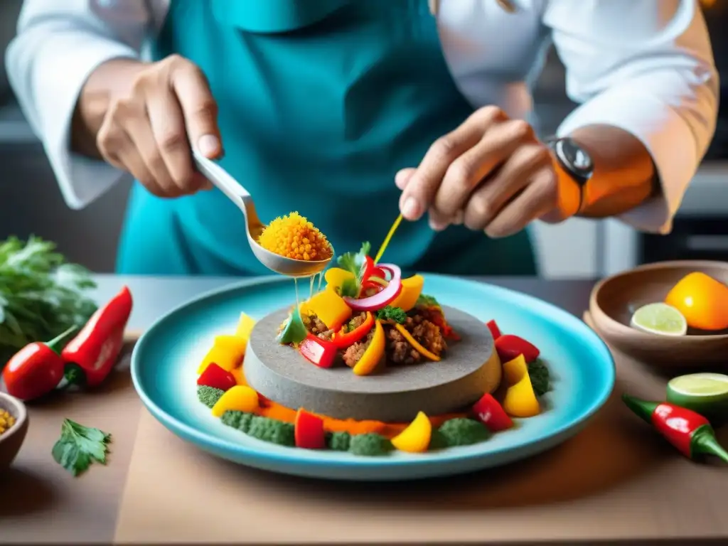 Chef peruano fusiona Molle ancestral en plato gourmet Un chef peruano experto incorpora Molle en plato gourmet, fusionando ingredientes ancestrales con técnicas modernas