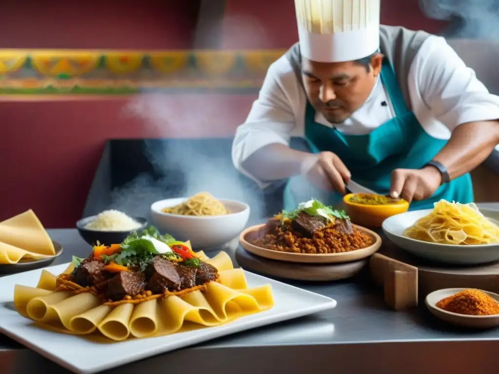 Un chef peruano experto fusiona técnica italiana con sabores peruanos al crear Sopa Seca