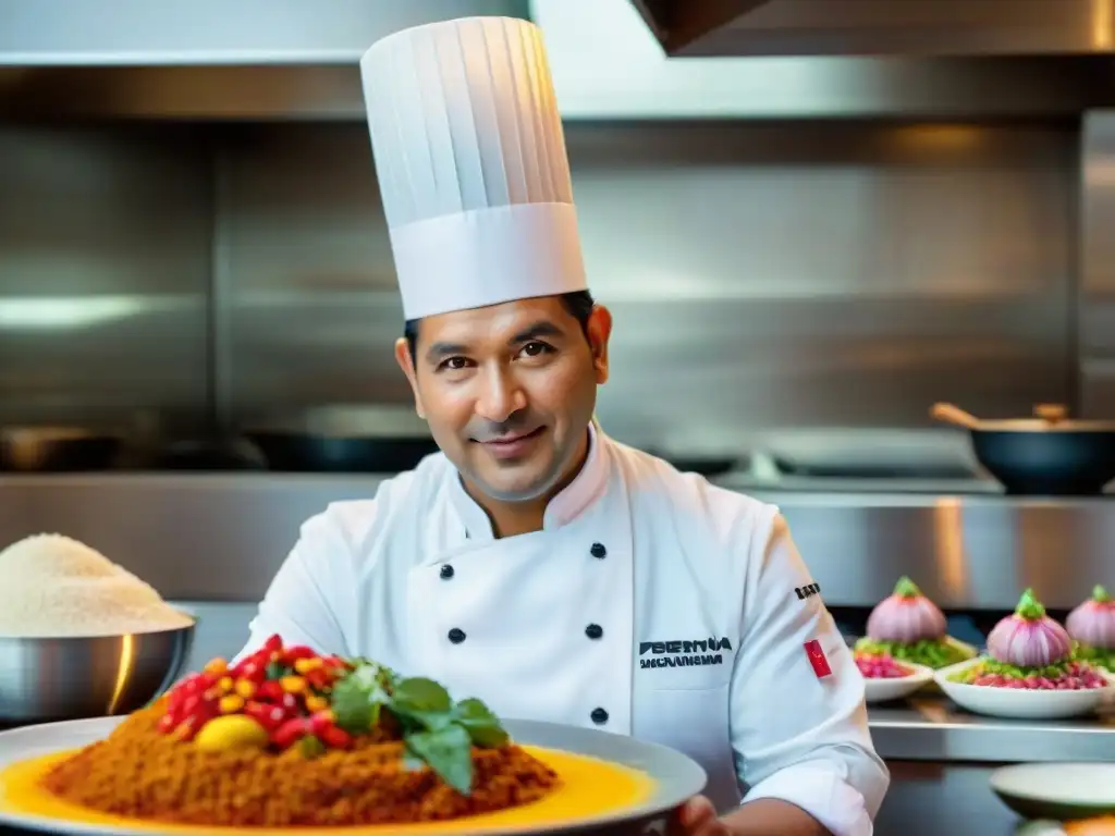 Chef peruano André Patsias fusiona Gastronomía peruana platos tradicionales con técnicas innovadoras en su vibrante cocina