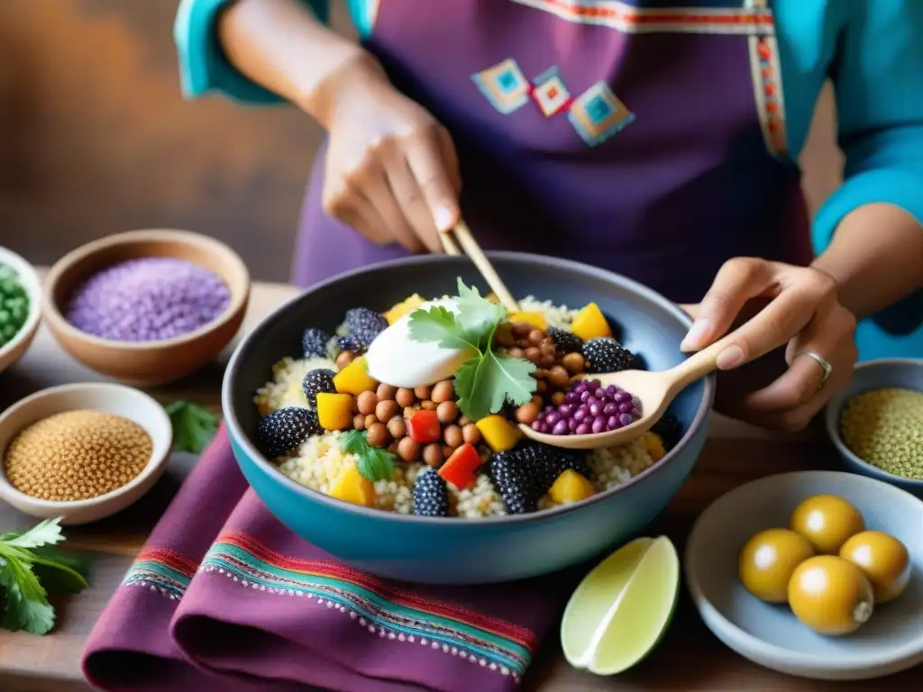 Un chef peruano prepara tarwi con ingredientes andinos, resaltando los beneficios nutricionales del tarwi