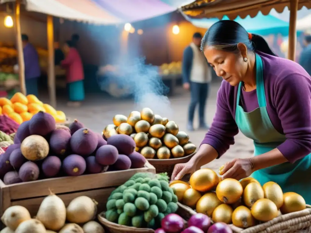 Un chef peruano selecciona ingredientes autóctonos en mercado de Cusco