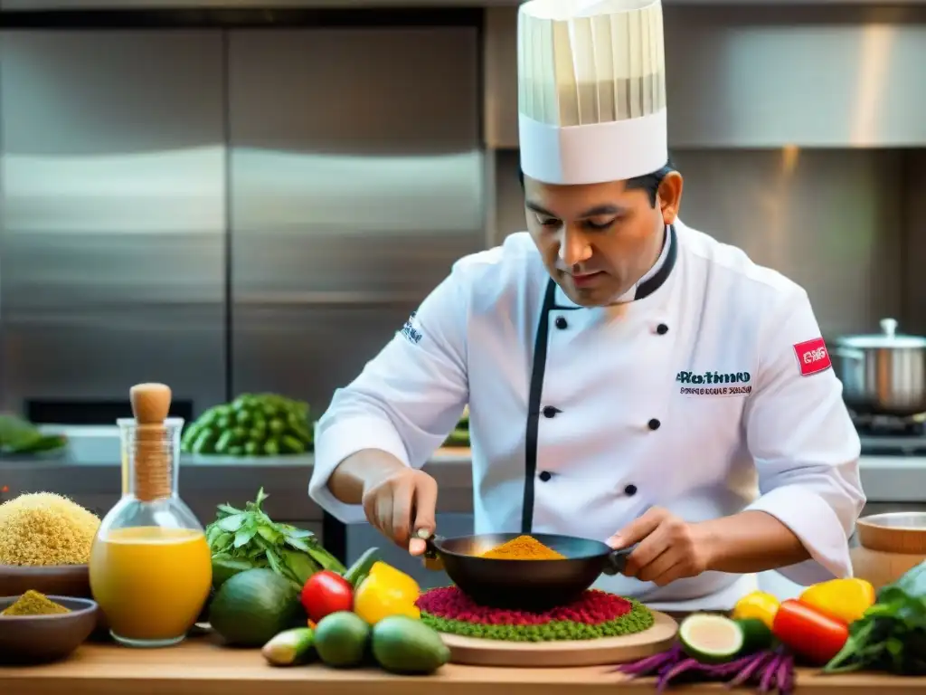 Un chef peruano fusiona ingredientes tradicionales con sabores internacionales en su taller culinario