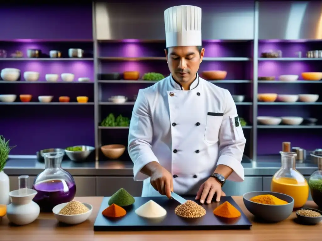 Chef peruano fusiona tradición e innovación en cocina molecular Chef peruano combina tradición e innovación con gastronomía molecular en moderno laboratorio culinario