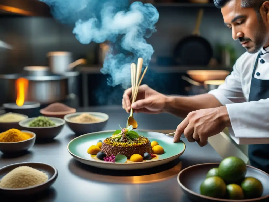 Chef peruano crea obra culinaria con ingredientes autóctonos en restaurante, Gastronomía peruana ingredientes autóctonos