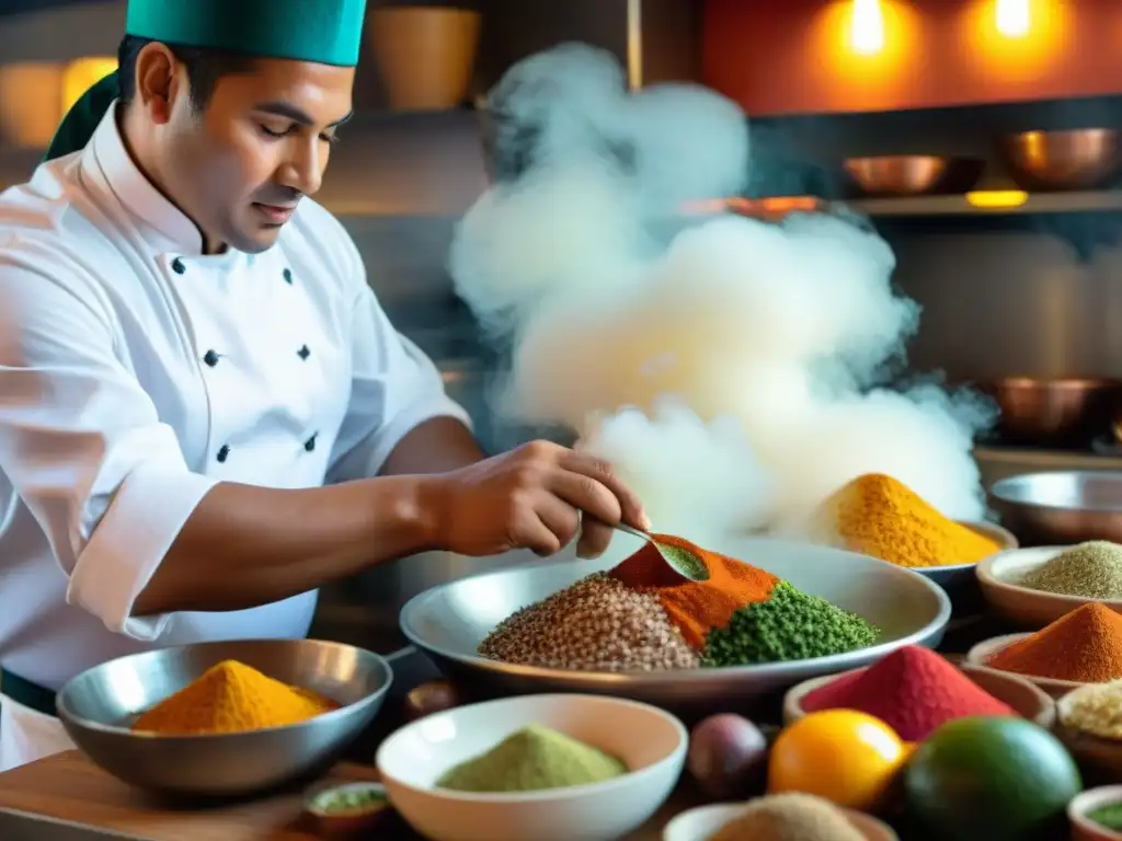 Chef peruano preparando plato afroperuano