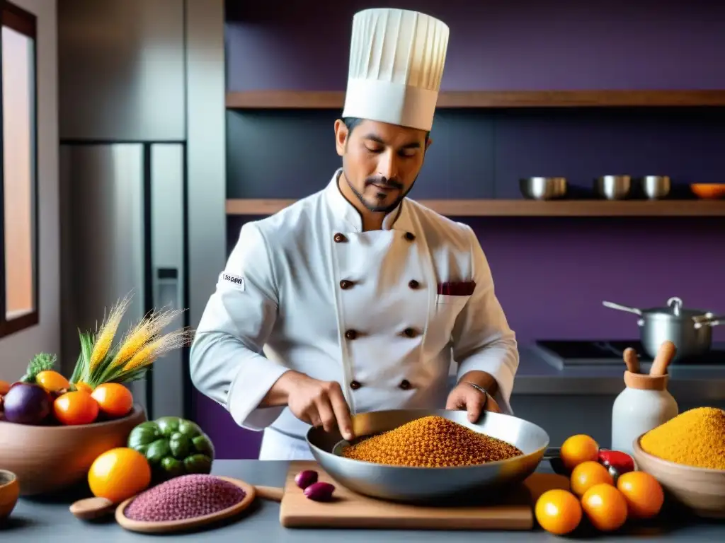 Chef peruano modernizando platos ancestrales en cocina de fusión