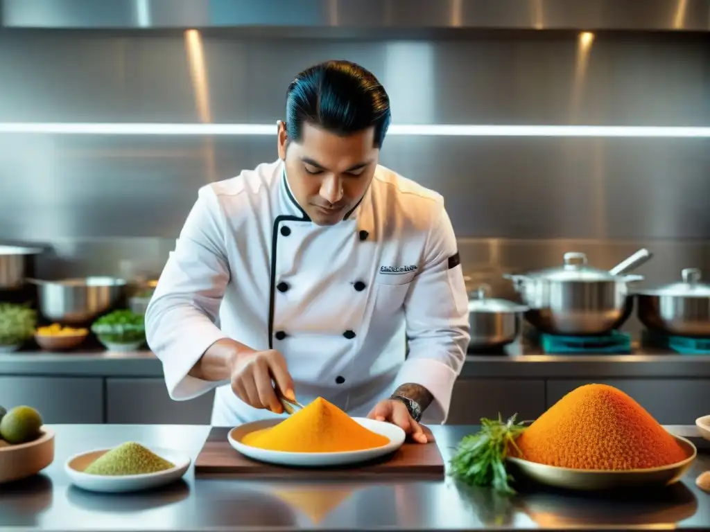 Un chef peruano transforma platos tradicionales con técnicas modernas en una cocina innovadora