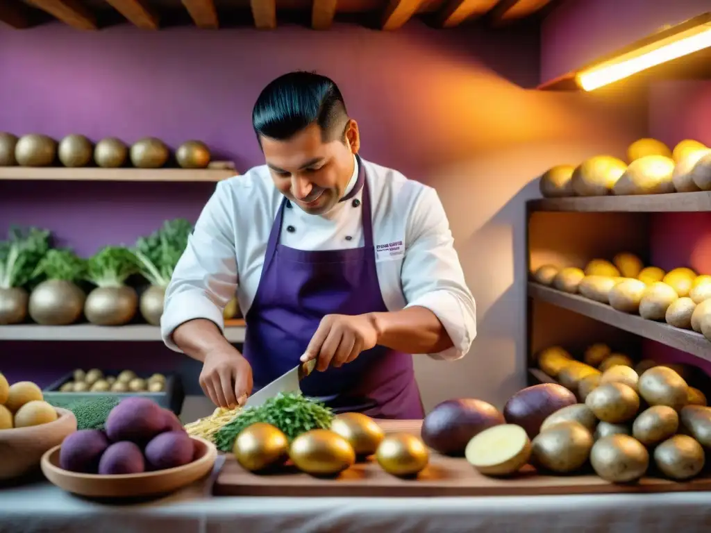 Chef peruano exalta el poder de la papa morada en cocina tradicional