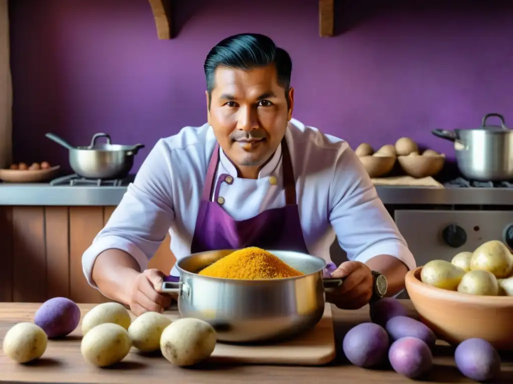 Chef peruano exalta el poder de la papa morada en cocina tradicional andina