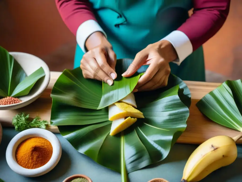 Un chef peruano prepara Patarashca, receta de pescado peruana, resaltando la tradición culinaria ancestral