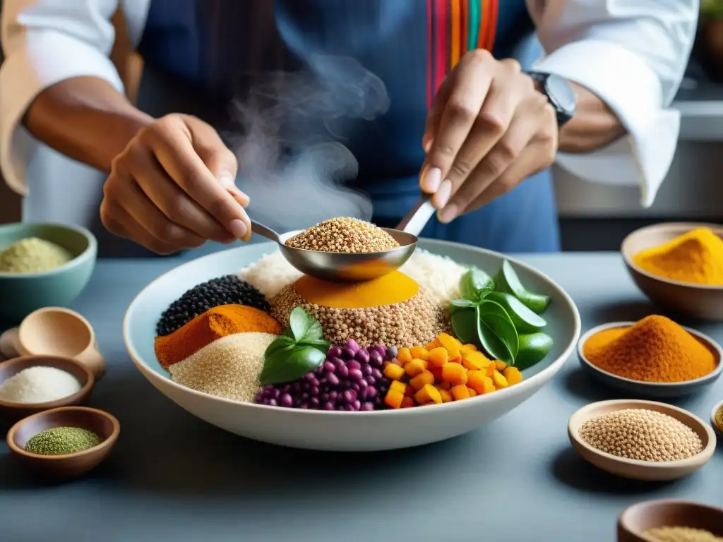 Un chef peruano fusiona quinoa con superalimentos, mostrando tradición y modernidad