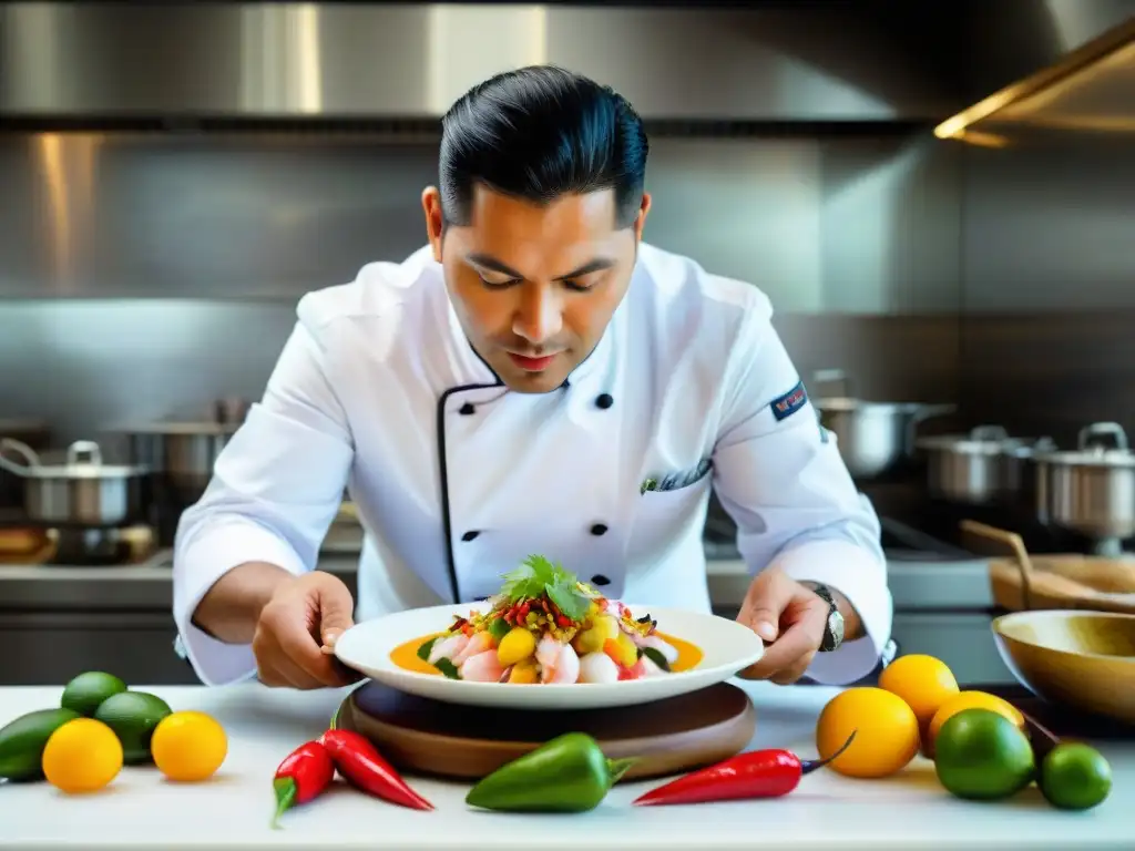 Un chef peruano fusiona técnicas tradicionales con tendencias globales en un ceviche moderno