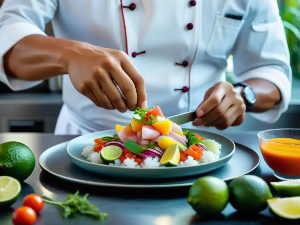 Un chef peruano fusiona gastronomía tradicional con tecnología en ceviche