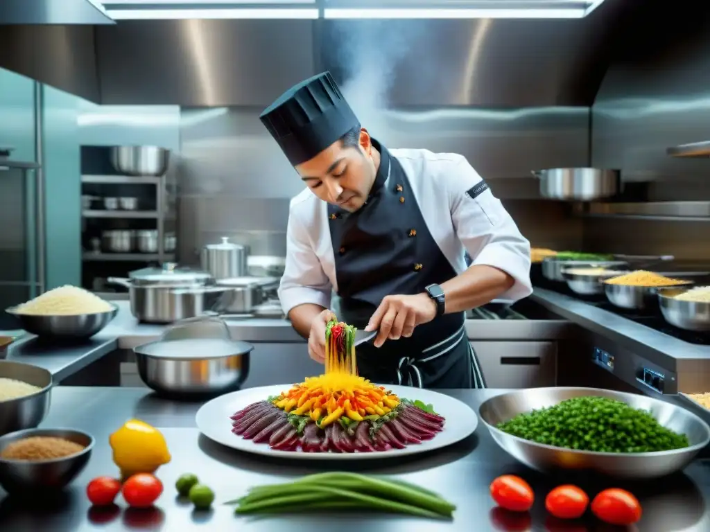 Chef profesional fusiona tradición y modernidad en receta lomo saltado fusión moderna