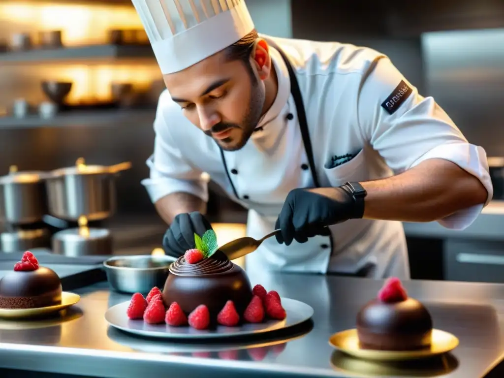 Un chef de repostería crea postres sofisticados para cenas de lujo en Lima