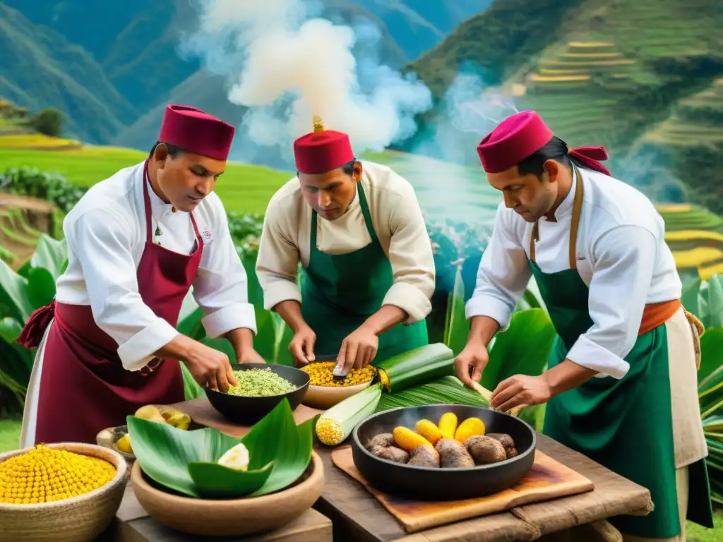 Chefs peruanos preparan Pachamanca en festival gastronomía peruana