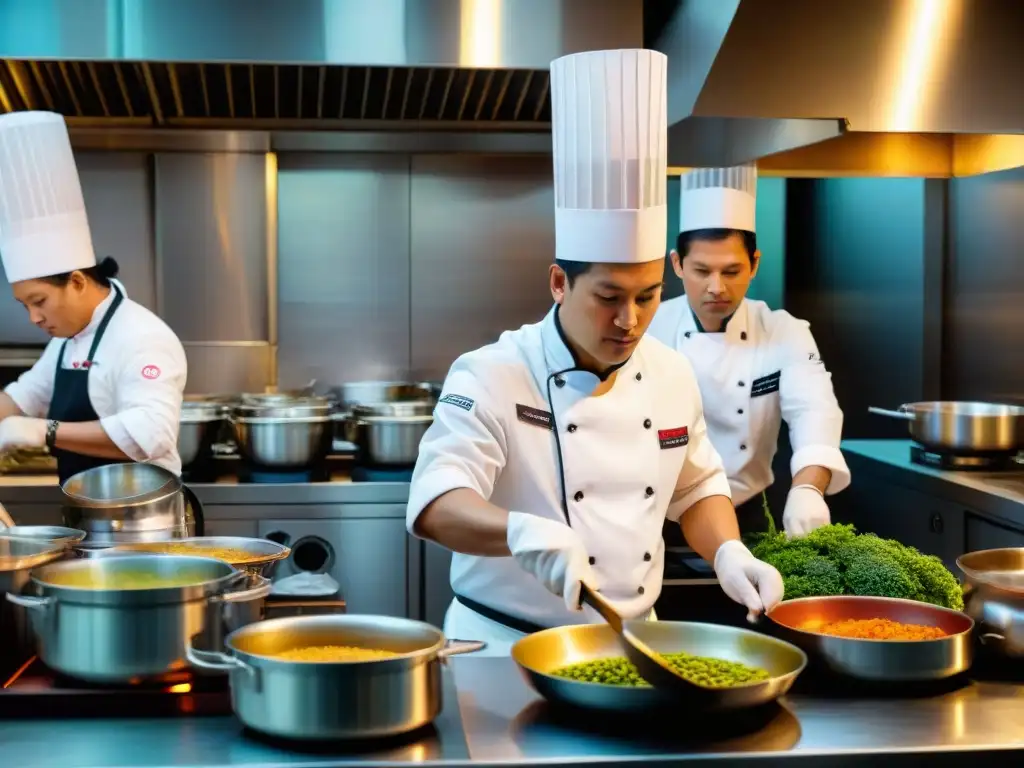 Una cocina bulliciosa en el restaurante Central en Lima, Perú