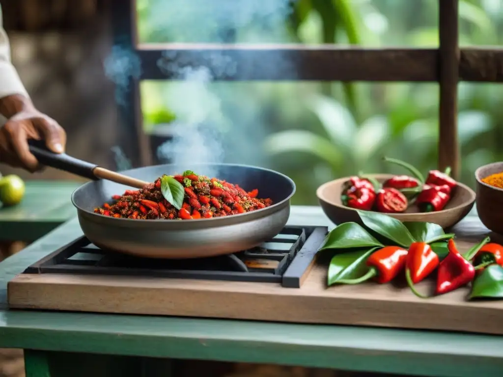 Cocina peruana: Chef prepara con destreza ají charapita, resaltando los beneficios del picante