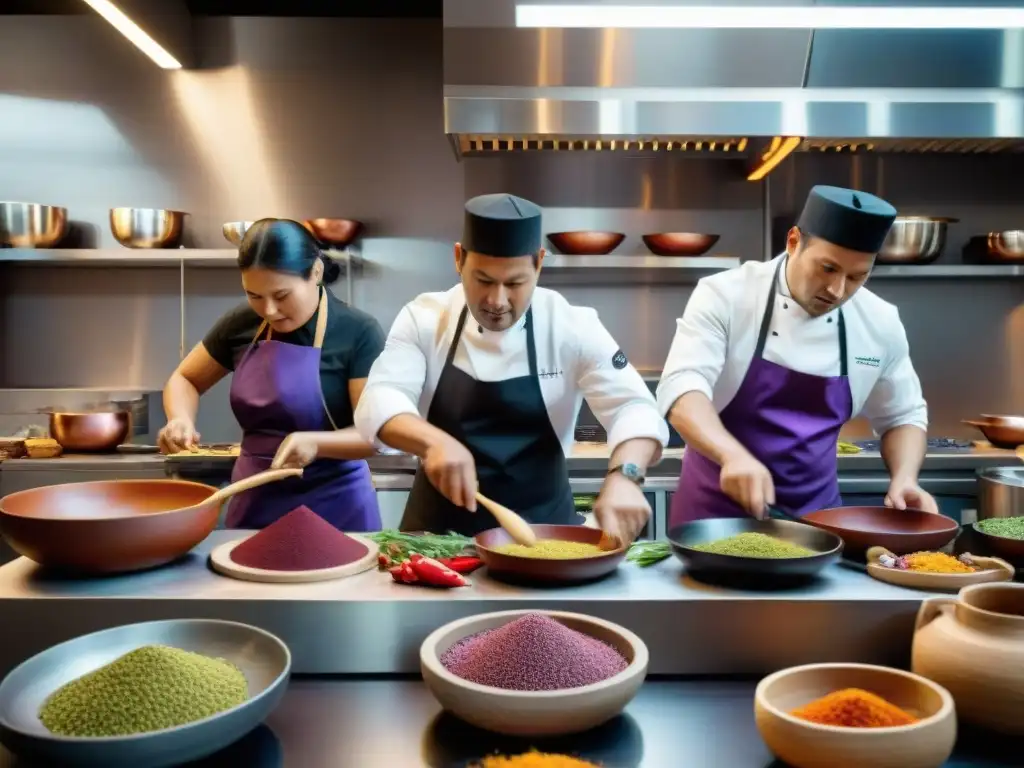 Cocina peruana: chefs preparan platos tradicionales con ingredientes autóctonos en cocina moderna