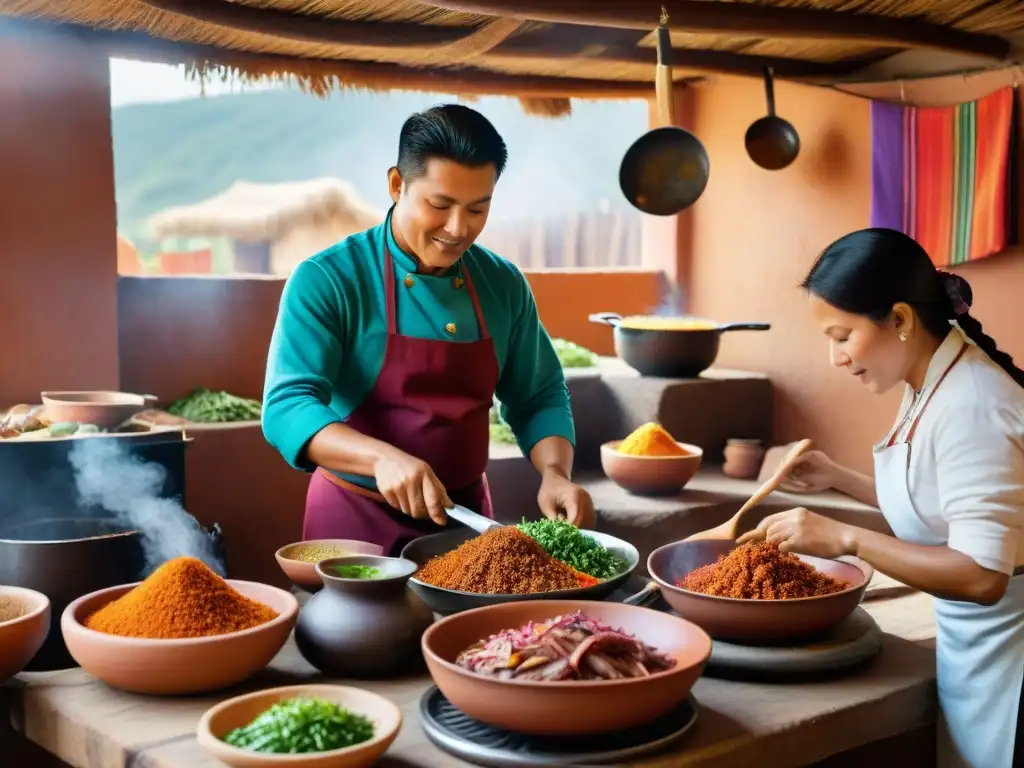 En una cocina tradicional peruana, se prepara con destreza un lomo saltado de alpaca