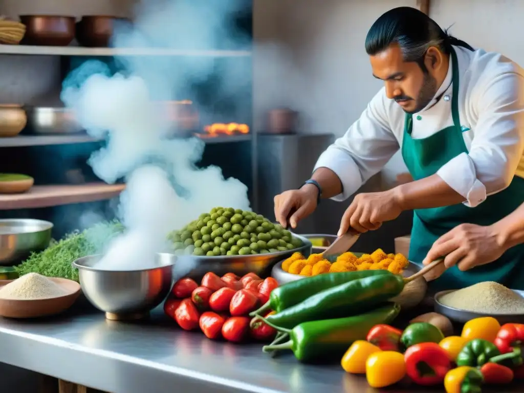 Cocineros del norte de Perú preparando platos con algarrobo, destacando beneficios gastronómicos