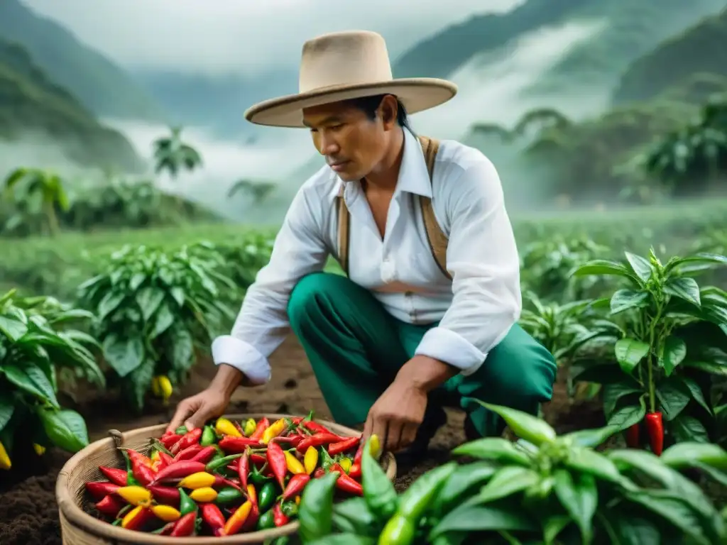 Cosecha sostenible de ají charapita por agricultores indígenas en la Amazonía, preservación ají charapita en gastronomía