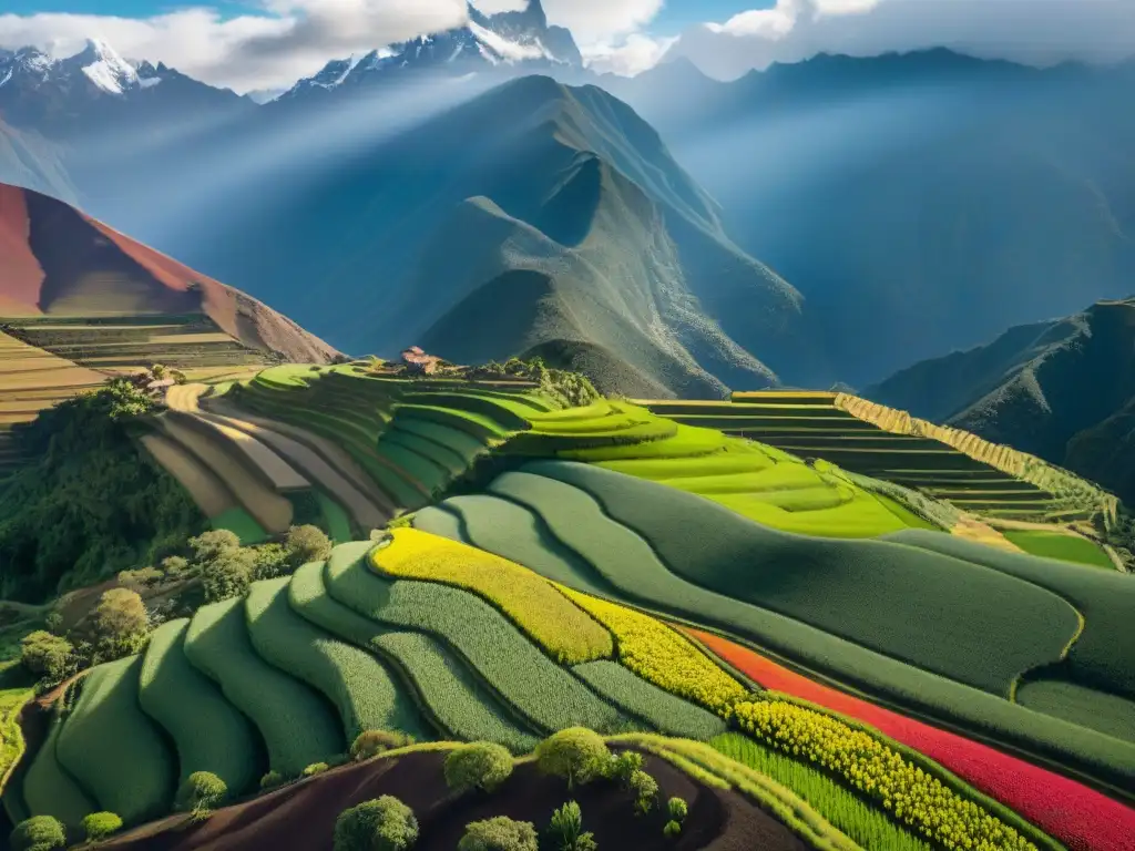 Cultivo de supergranos andinos en alimentación ancestral en los majestuosos Andes