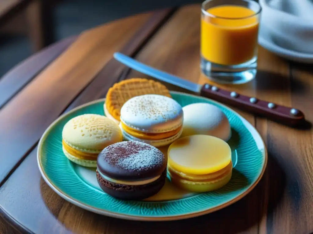 Delicados postres arequipeños en una mesa rústica, resaltando sabores tradicionales Arequipa Gourmet