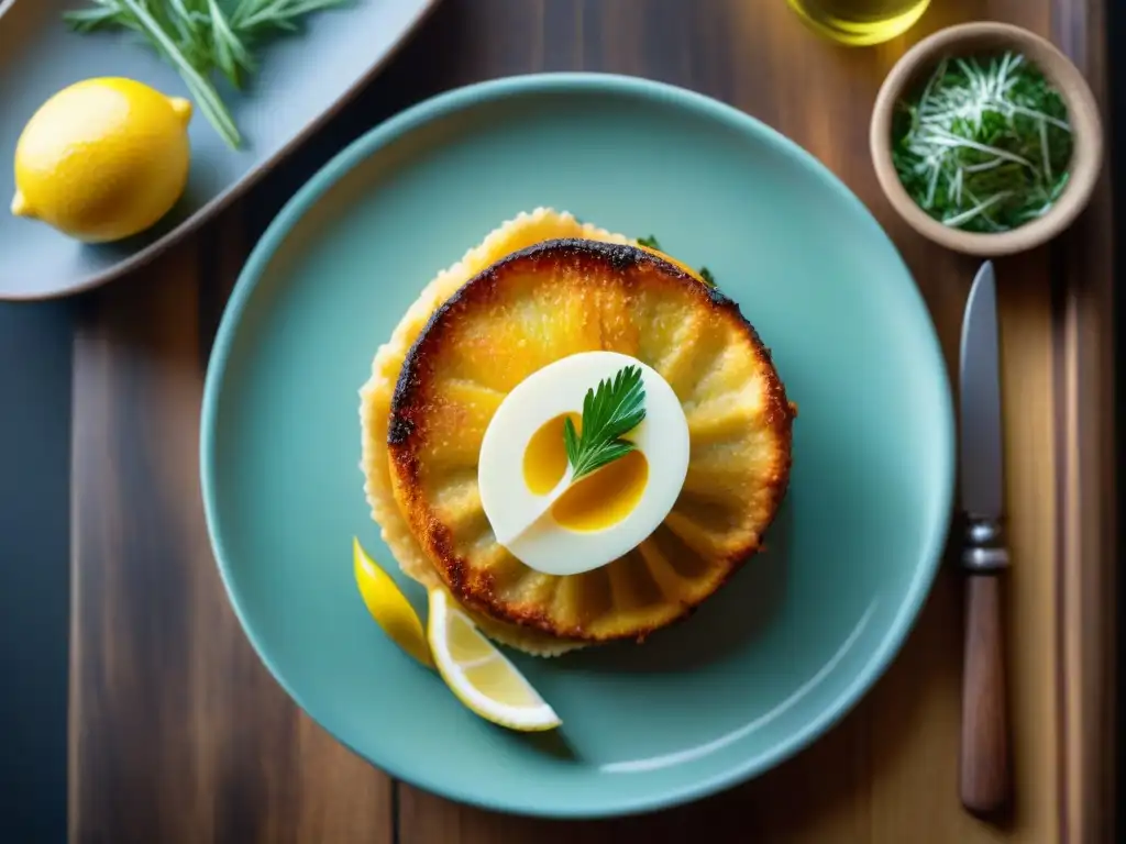 Deliciosa Gastronomía peruana conchas a la Parmesana: concha horneada dorada con queso parmesano derretido, presentada con limón y hierbas frescas