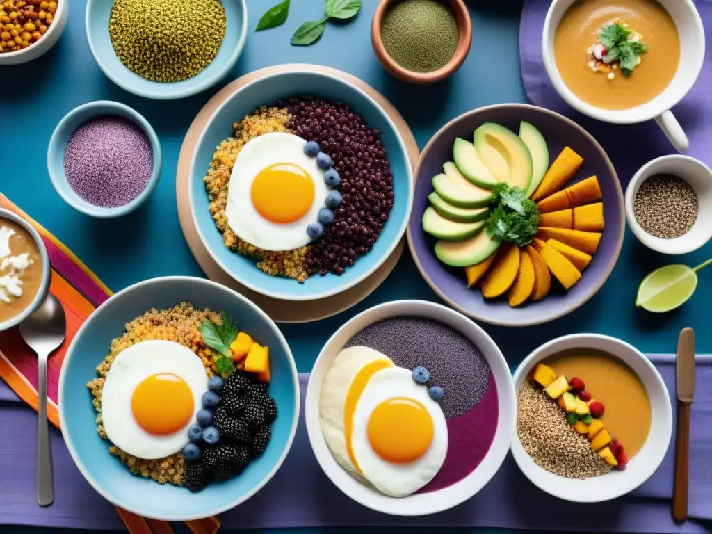 Un desayuno peruano innovador y tradicional con quinoa, chía, lucuma y mazamorra