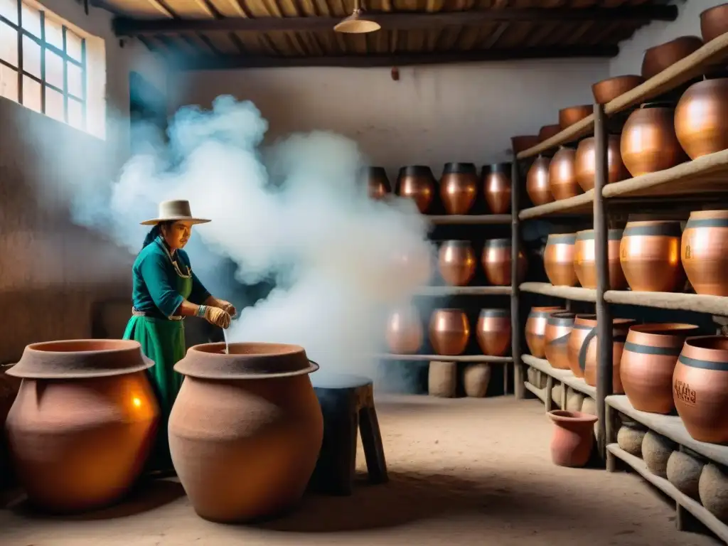 Una destilería tradicional peruana produce pisco