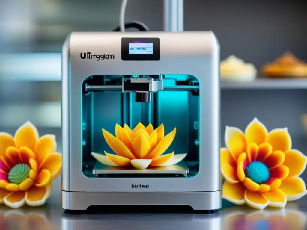 Un 3D printer detallado crea decoraciones comestibles para pastelería peruana, fusionando tecnología y arte tradicional