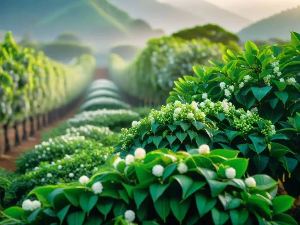 Detalle celestial: orquídea de chirimoya al amanecer, resaltando la conexión humana en la conservación del sabor celestial Chirimoya