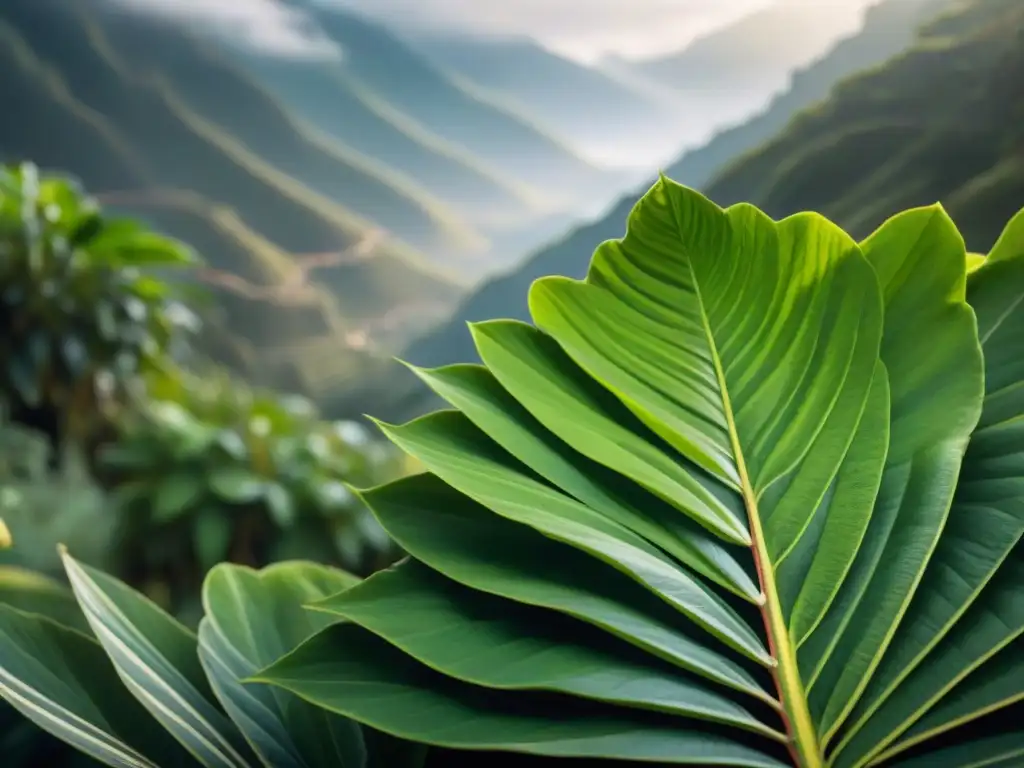 Detalle de hojas de Uña de Gato en Perú, resaltando su belleza natural en la selva lluviosa