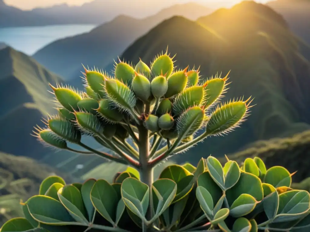 Detalle majestuoso de la Uña de Gato bajo el sol peruano, destacando sus propiedades inmunes