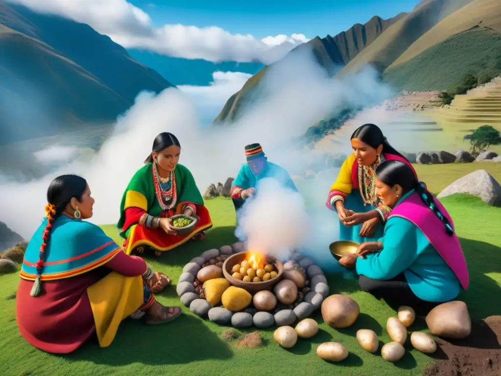 Una emotiva ceremonia de Pachamanca en los Andes con platos tradicionales de la gastronomía peruana